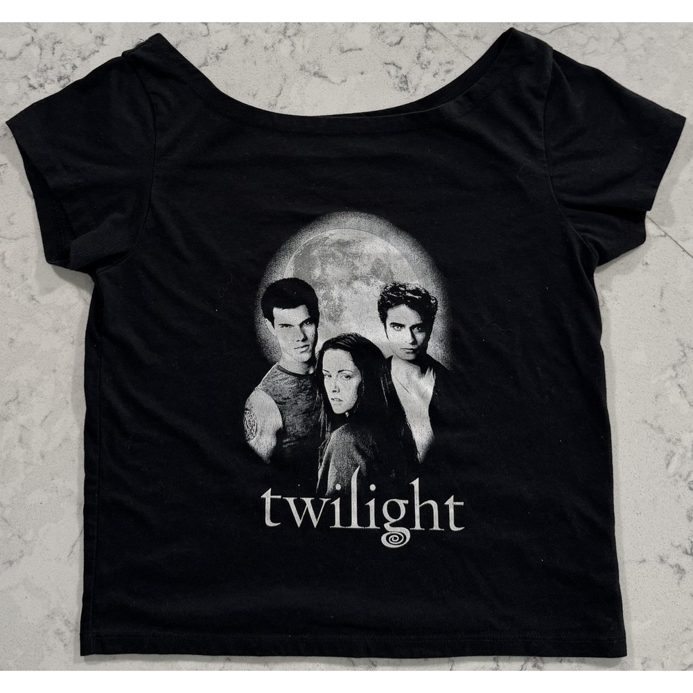 Twilight Movie T-Shirt Womens Small Black Bella Edward Jacob Graphic Tee